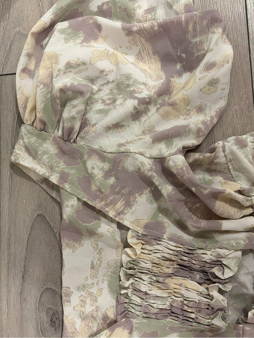 Floral Square-Neck Maxi Dress in Sage & Mauve - Picture 8 of 8
